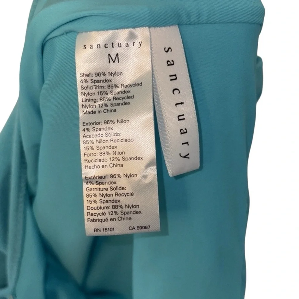 NWOT Sanctuary High-Leg One-Piece Swimsuit in Blue Curacao Size Medium